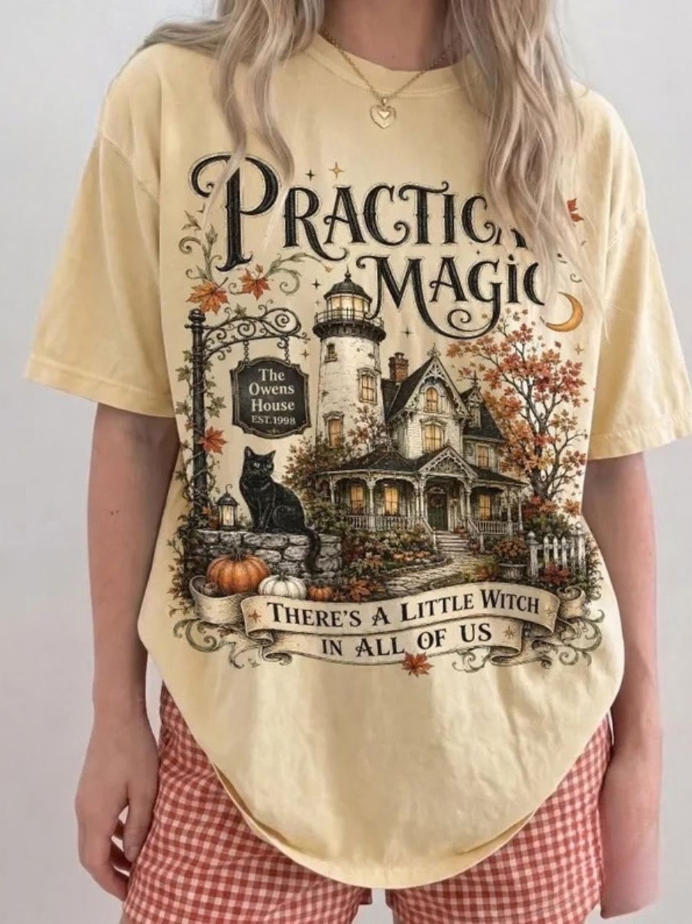 Practical Magic Graphic Tee - Vintage Yellow Autumn T-Shirt